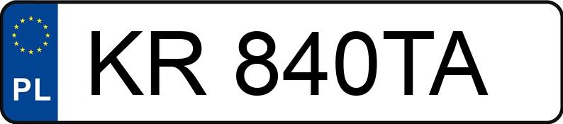 Numer rejestracyjny KR 840TA posiada VOLKSWAGEN GOLF - KR840TA