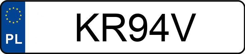 Numer rejestracyjny KR 94V posiada TOYOTA COROLLA - KR94V Numer rejestracyjny KR 94V posiada TOYOTA COROLLA - KR94V