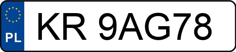 Numer rejestracyjny KR 9AG78 posiada VOLKSWAGEN UP! - KR9AG78