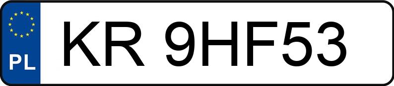 Numer rejestracyjny KR 9HF53 posiada AUDI A6 - KR9HF53