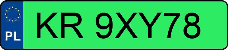 Numer rejestracyjny KR 9XY78 posiada KIA EV6 MR`22 77kWh - KR9XY78 Numer rejestracyjny KR 9XY78 posiada KIA EV6 MR`22 77kWh - KR9XY78