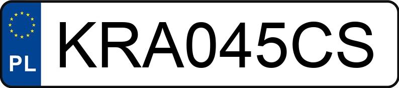 Numer rejestracyjny KRA 045CS posiada TOYOTA COROLLA - KRA045CS Numer rejestracyjny KRA 045CS posiada TOYOTA COROLLA - KRA045CS