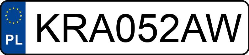 Numer rejestracyjny KRA 052AW posiada HONDA FR-V - KRA052AW