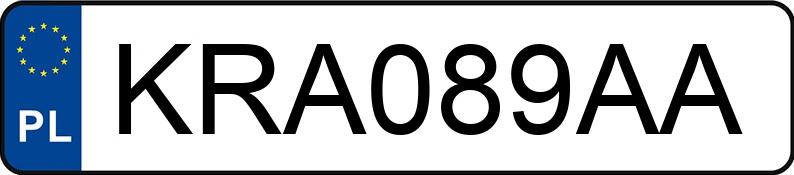 Numer rejestracyjny KRA 089AA posiada VOLKSWAGEN UP! - KRA089AA