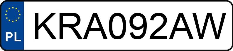 Numer rejestracyjny KRA 092AW posiada AUDI A4 - KRA092AW