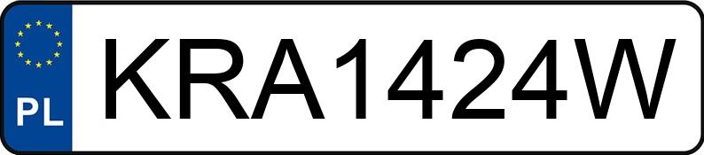 Numer rejestracyjny KRA 1424W posiada FORD MONDEO - KRA1424W