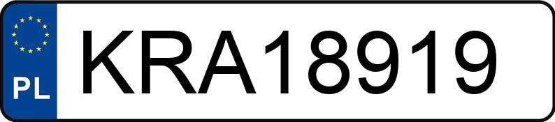 Numer rejestracyjny KRA 18919 posiada TOYOTA COROLLA - KRA18919
