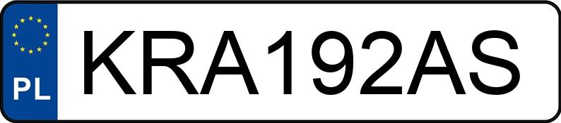 Numer rejestracyjny KRA 192AS posiada BMW 530i MR`16 E6d G30 xDrive Steptronic - KRA192AS