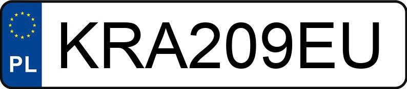 Numer rejestracyjny KRA 209EU posiada VOLKSWAGEN T-Roc 1.0 TSI MR`17 E6 T-Roc - KRA209EU