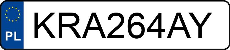 Numer rejestracyjny KRA 264AY posiada FORD FOCUS - KRA264AY