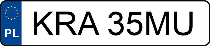 Numer rejestracyjny KRA 35MU posiada TOYOTA COROLLA - KRA35MU