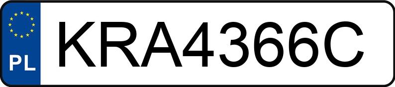 Numer rejestracyjny KRA 4366C posiada MITSUBISHI SPACE STAR - KRA4366C