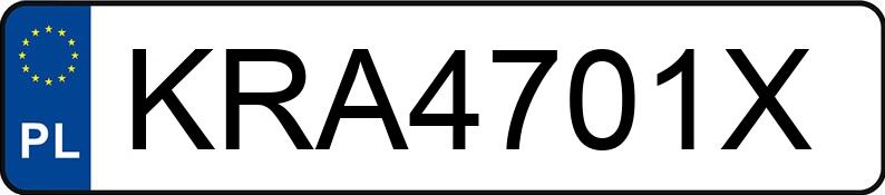 Numer rejestracyjny KRA 4701X posiada AUDI A4 - KRA4701X Numer rejestracyjny KRA 4701X posiada AUDI A4 - KRA4701X
