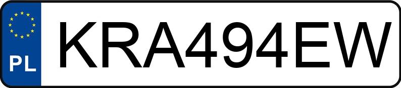 Numer rejestracyjny KRA 494EW posiada TOYOTA SIENNA - KRA494EW