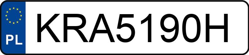 Numer rejestracyjny KRA 5190H posiada SKODA OCTAVIA - KRA5190H