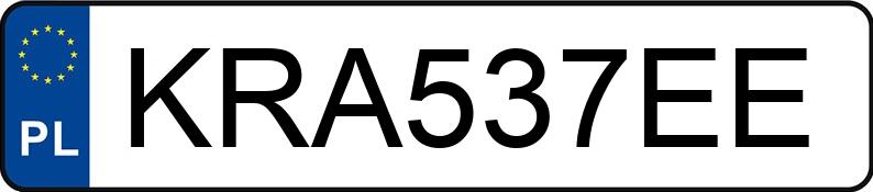 Numer rejestracyjny KRA 537EE posiada NISSAN GT-R 3.8 MR`12 E5 Black Edition 4WD - KRA537EE