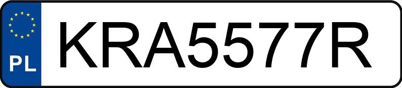 Numer rejestracyjny KRA 5577R posiada BMW 114 Diesel MR`11 E5 F20/F21 - KRA5577R