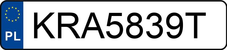 Numer rejestracyjny KRA 5839T posiada OPEL ASTRA - KRA5839T
