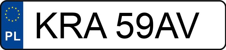 Numer rejestracyjny KRA 59AV posiada MERCEDES-BENZ 250 D 124 250T - KRA59AV