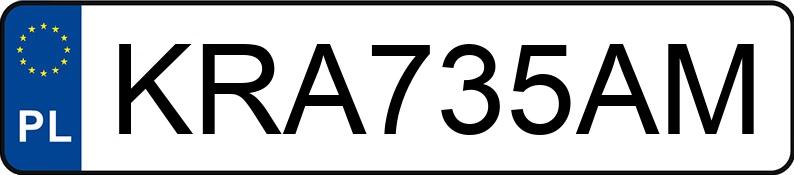 Numer rejestracyjny KRA 735AM posiada TOYOTA RAV 4 2.0 MR`04 E3 Sol 4x4 - KRA735AM