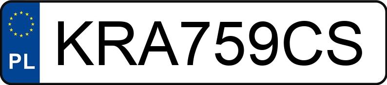 Numer rejestracyjny KRA 759CS posiada TOYOTA YARIS - KRA759CS