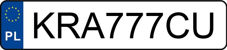Numer rejestracyjny KRA 777CU posiada AUDI Q5 SPORTBACK - KRA777CU