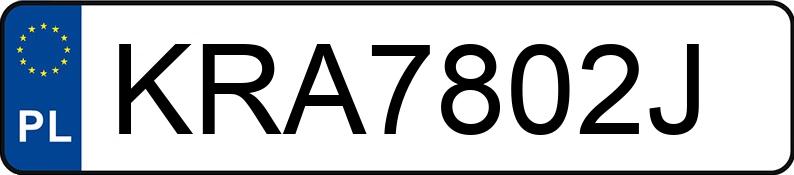 Numer rejestracyjny KRA 7802J posiada AUDI A3 - KRA7802J