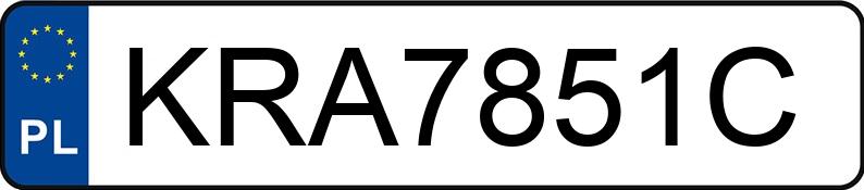 Numer rejestracyjny KRA 7851C posiada VOLKSWAGEN TOURAN - KRA7851C