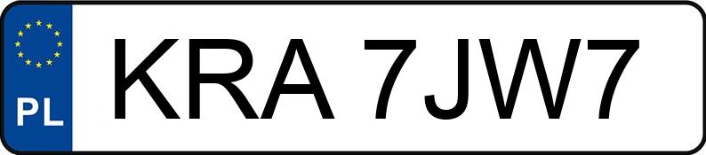 Numer rejestracyjny KRA 7JW7 posiada HONDA Civic 1.6i MR`95 iES - KRA7JW7