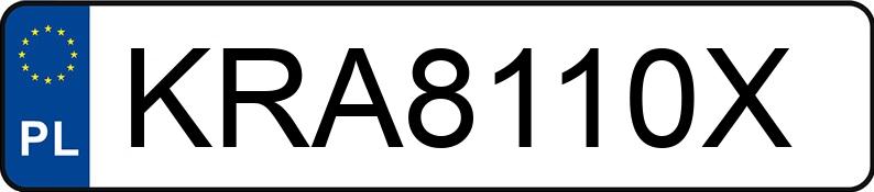 Numer rejestracyjny KRA 8110X posiada OPEL ASTRA NOTCHBACK - KRA8110X