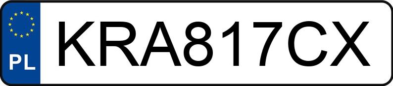 Numer rejestracyjny KRA 817CX posiada AUDI A3 - KRA817CX