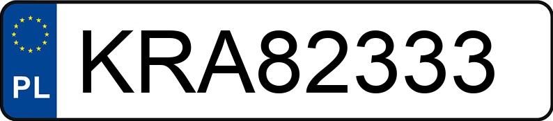 Numer rejestracyjny KRA 82333 posiada VOLKSWAGEN GOLF - KRA82333