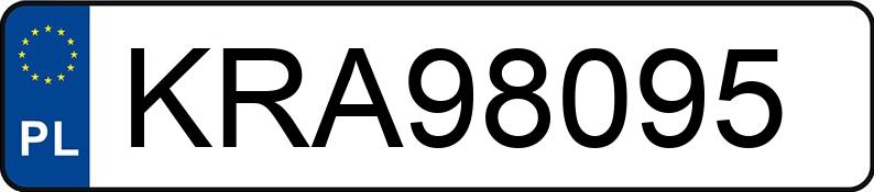 Numer rejestracyjny KRA 98095 posiada VOLKSWAGEN GOLF - KRA98095
