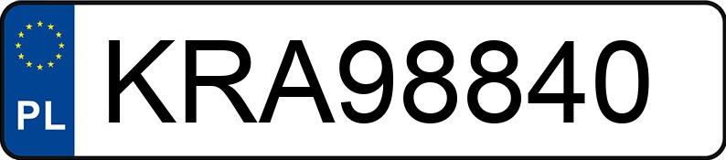 Numer rejestracyjny KRA 98840 posiada MAZDA 6 - KRA98840
