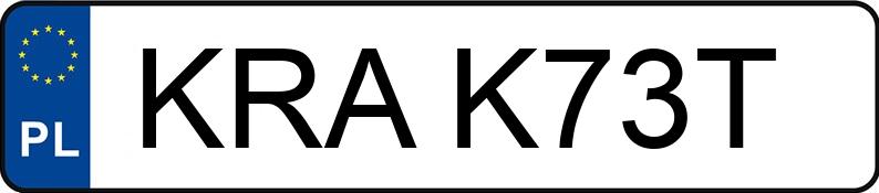 Numer rejestracyjny KRA K73T posiada KAWASAKI Choppery od 250 do 600ccm EN 500 - KRAK73T