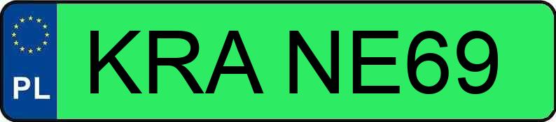 Numer rejestracyjny KRA NE69 posiada RENAULT ZOE - KRANE69