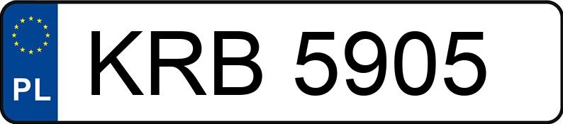 Numer rejestracyjny KRB 5905 posiada TRABANT 601 0.6 S - KRB5905