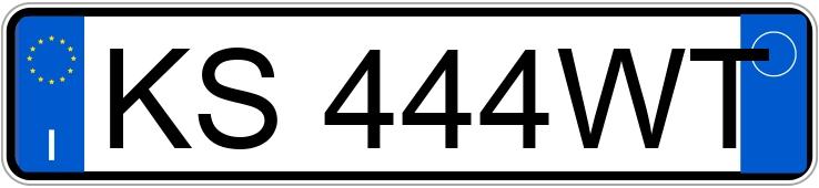 Numer rejestracyjny KS444WT posiada Audi A3