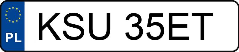 Numer rejestracyjny KSU 35ET posiada SKODA 6Y FABIA - KSU35ET Numer rejestracyjny KSU 35ET posiada SKODA 6Y FABIA - KSU35ET