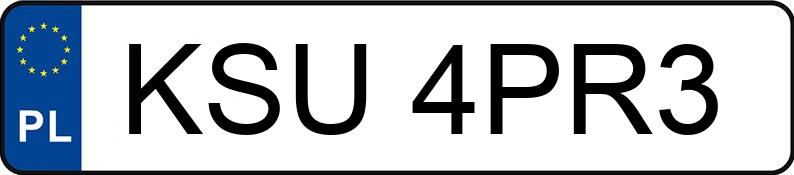 Numer rejestracyjny KSU 4PR3 posiada SAM NN - KSU4PR3 Numer rejestracyjny KSU 4PR3 posiada SAM NN - KSU4PR3