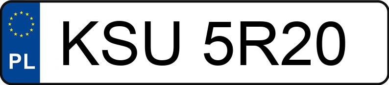 Numer rejestracyjny KSU5R20 posiada AUDI A4 2.0 Kat. MR`00 E3 8E A4 2.0 Kat. MR`00 E3 8E