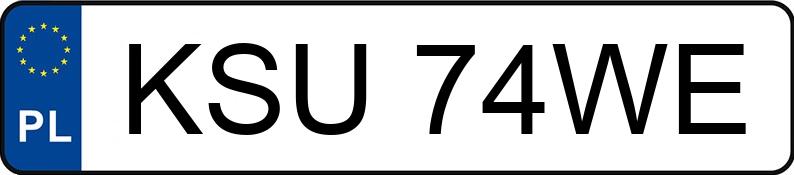 Numer rejestracyjny KSU74WE posiada FORD Fiesta Ghia