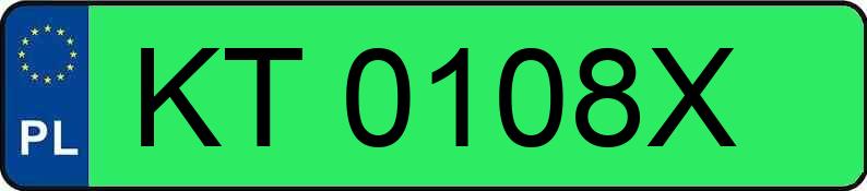 Numer rejestracyjny KT 0108X posiada FORD Capri MR`24 Capri 77kWh - KT0108X