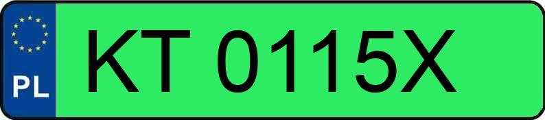 Numer rejestracyjny KT 0115X posiada KIA EV6 MR`25 Earth 63kWh - KT0115X Numer rejestracyjny KT 0115X posiada KIA EV6 MR`25 Earth 63kWh - KT0115X