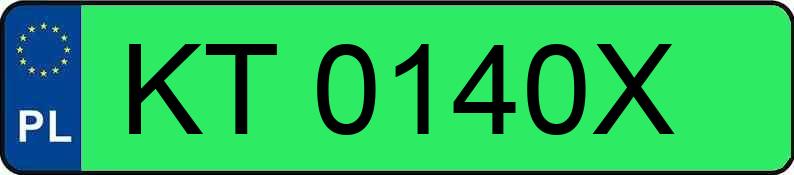 Numer rejestracyjny KT 0140X posiada MERCEDES-BENZ EQV - KT0140X
