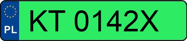 Numer rejestracyjny KT 0142X posiada SKODA ELROQ 50 - KT0142X