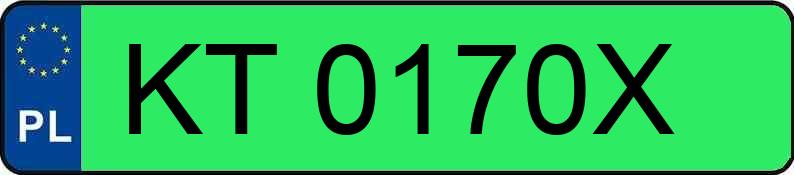 Numer rejestracyjny KT 0170X posiada MITSUBISHI I-MIEV - KT0170X