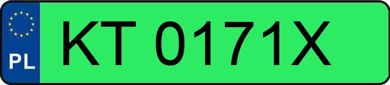 Numer rejestracyjny KT 0171X posiada BYD BYD DOLPHIN SURF - KT0171X