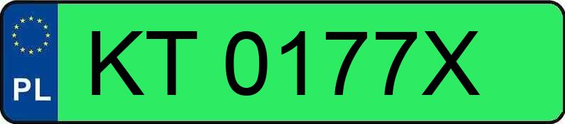 Numer rejestracyjny KT 0177X posiada SKODA ELROQ 60 - KT0177X