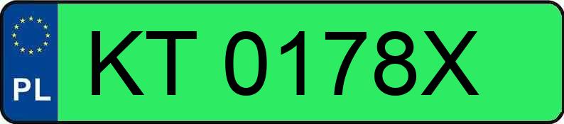Numer rejestracyjny KT 0178X posiada SKODA ELROQ 50 - KT0178X